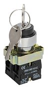 Переключатель LAY5-BG45 на 2 положения с ключом без фиксации NO+NC (BSW80-BG-2-K02) / Переключатель