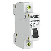 Автоматический выключатель 1P 10А (C) 4,5кА ВА 47-29 Basic (mcb4729-1-10C)