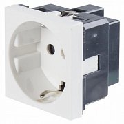 Розетка с з/к со шторками LK45, белый (851404-1) / Розетка со шторками матовая поверхность