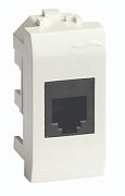 Розетка RJ-45 Brava 1 модуль слоновая кость (75457S) / Розетка компьютерная с одним разъёмом