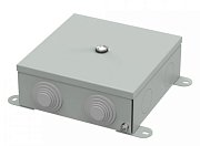 Коробка металлическая серая 150х150х60 (70-0380-7035) / Коробка металлическая