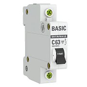 Автоматический выключатель 1P 63А (C) 4,5кА ВА 47-29 Basic (mcb4729-1-63C) / Автоматический выключатель