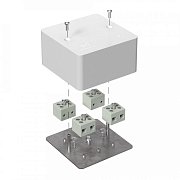 Коробка огнестойкая 85х85х45 (латунь) (40-0460-FR6.0-8-Е60) / Коробка огнестойкая для открытой установки