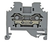 JXB-S-2.5 24А 2-проводная, серая (plc-jxb-s-2.5g) / Колодка клеммная пружинная