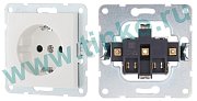 Розетка  с з/к со шторками бел. LK60 (863204-1) / Розетка с з/к. со шторками