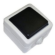Выключатель одноклавишный 2-полюсный EF600SW, серый, LK Aqua (80004) / Выключатель