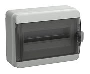 Корпус пластиковый навесной TEKFOR КМПн-12 IP65 черная прозрачная дверь (TF5-KP72-N-12-65-K03-K02) / Корпус пластиковый