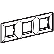 Рамка на 2+2+2 модуля (трехместная), слон. кость (75013O) / Рамка трехместная, Brava
