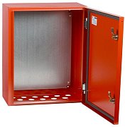 Корпус металлический ЩМП-1-0 395х310х220 У2 IP54 RAL 3020 с монтажной платой (IND-YKM40-01-54) / Корпус металлический с монтажной платой
