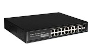 SW-8182/L(300W) / Коммутатор 16-портовый Gigabit Ethernet с PoE