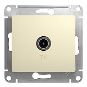 Glossa розетка TV антенна коннектор, 1-местная, скрытой установки, механизм, бежевый (GSL000293) / Розетка TV антенна