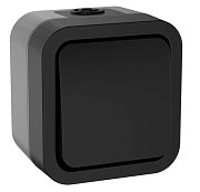 TORS Выключатель 1-клавишный двухполюсный TS111 открытой установки 10А IP55 графит (TS-V16-0-10-55-K53) / Выключатель двухполюсный одноклавишный серии TORS