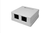 Компьютерная розетка 8P8C (RJ-45), UTP, Cat.5e, 2 порта (10-0309-1)