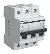 GENERICA ВА47-29М 3P C 6А 4,5кА (MVA21-3-006-C-G) / Автоматический выключатель