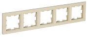 Рамка 5-местная РУ-5-БрКр бежевый BRITE (BR-M52-K10) / Рамка
