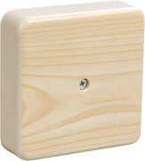 Коробка распаячная КМ41221-04 104х104х44 открытой проводки сосна (UKO10-100-100-044-K34-E) / Коробка распаячная безгалогенная (HF)