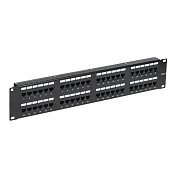 Панель коммутационная с кабельными органайзерами 19", 2U, 48 портов, RJ-45, CAT 6, UTP REXANT PRO (02-0232) / Патч-панель 19"