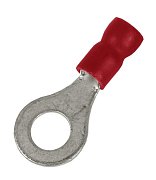 Наконечник НКИ 0,25-1,5 М6 (D6,4мм) с отверстием под винт (100 шт) (2A6P-EE-PVC) / Наконечник с отверстием под винт и изолированным фланцем ПВХ