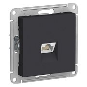 AtlasDesign розетка RJ45, кат. 5Е, 1-местная, скрытой установки, механизм, карбон (ATN001083) / Розетка компьютерная