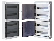 Щиток настенный с дверцей 72 модуля IP65 серый (RB72W6TGD) / Щиток настенный, с клеммным блоком 63А