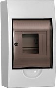 Корпус пластиковый навесной GENERICA ЩРН-П-4 черная прозрачная дверь IP41 (MKP12-N-04-41-G) / Корпус пластиковый