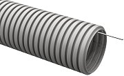 Труба ПВХ легкая серая с протяжкой D50 ELASTA (CTG20-50-K41-015I) / Труба гофрированная, не распространяющая горение