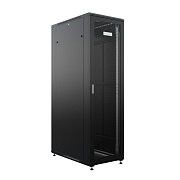 Шкаф напольный 19" 42U 800х1000мм, передняя и задняя дверь с перфорацией, RAL9005 REXANT (04-2364-1) / Шкаф телекоммуникационный 19" напольный 42U