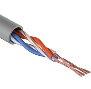 U/UTP, CAT 5e, PVC, 2PR, 24AWG, INDOOR, STRANDED, серый, 305м REXANT (01-0026) / Кабель «витая пара» (LAN) для структурированных систем связи
