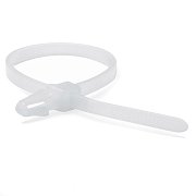 Хомут 3,6x150 P6.6 под отверстие 4,5мм (100шт) (252155SR-M) / Хомут с монтажным основанием под отверстие, белый