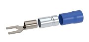 Наконечник вилочный НВИ 1,5-2,5 М5 (D5,3мм) (100 шт) (2B15P-DS-PVC) / Наконечник вилочный с изолированным фланцем ПВХ, двойная гильза