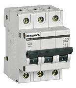 GENERICA ВА47-29 3P C 25А 4,5кА (MVA25-3-025-C) / Автоматический выключатель