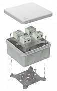 Коробка огнестойкая для о/п двухкомпонентная 100х100х50 (60-0300-7035-FR10.0-8) / Коробка огнестойкая