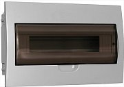 Корпус пластиковый встраиваемый GENERICA ЩРВ-П-18 IP41 черная прозрачная дверь (MKP12-V-18-41-G) / Корпус пластиковый