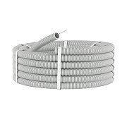 Труба ПВХ легкая серая с протяжкой D25 ELASTA (CTG20-25-K41-025I) / Труба гофрированная, не распространяющая горение