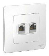 BLANCA розетка RJ45, 2-местная, кат. 5Е, скрытой установки, белый (BLNIS045451) / Розетка компьютерная