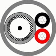 КВК-П-3ф 2х0,5 (черный) (Паритет) / Кабель комбинированный для систем видеонаблюдения
