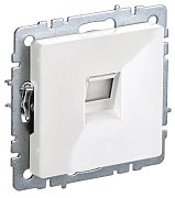 Розетка телефонная 1-местная RJ11 BRITE РТ10-БрБ белый (BR-T10-K01) / Розетка телефонная