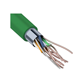 F/UTP, CAT 5e, нг(А)-LSLTx, 4х2х0,52мм, 24AWG, INDOOR, SOLID, зеленый, 305м REXANT (01-0161)