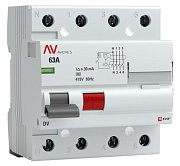 DV 4P 63А/ 30мА (A)  AVERES (rccb-4-63-30-a-av) / Выключатели дифференциального тока (УЗО)