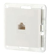 Розетка RJ-45 кат.5е с накладкой, белый LK80 (846104-1) / Розетка компьютерная