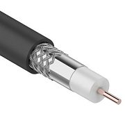 RG-6U, 75 Ом, CCS/Al/Al, 64%, 100 м OUTDOOR. REXANT (01-2202) / Кабель коаксиальный радиочастотный