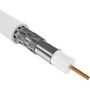 GENERICA RG6 CCS 75Ом FPE PVC белый (CC1-R6F1-111-100-G) / Кабель коаксиальный омедненный