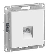 AtlasDesign розетка RJ45, кат. 5Е, 1-местная, скрытой установки, механизм, белый (ATN000183) / Розетка компьютерная