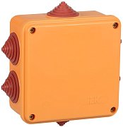 Коробка распаячная огнестойкая ПС 100х100х50 6P 4мм² IP55 гладкие стенки (UKF30-100-100-050-6-4-09) / Коробка распаячная огнестойкая безгалогенная (HF)