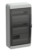 Корпус пластиковый навесной TEKFOR КМПн-36 IP65 черная прозрачная дверь (TF5-KP72-N-36-65-K03-K02) / Корпус пластиковый