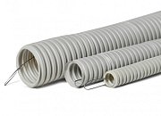 Труба ПВХ тяжелая ТГТ СЗ D20, серая, с зондом (710-002) / Труба гофрированная