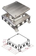 КМ-О (32к)-IP55-2020, 12 вводов, нержавейка / Коробка монтажная огнестойкая