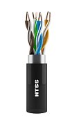 NTSS-OUT-UTP4-5Е-PE-BL кат.5E UTP 4 пары 24AWG PE внешний 305м черный / Кабель «витая пара» (LAN) для структурированных систем связи
