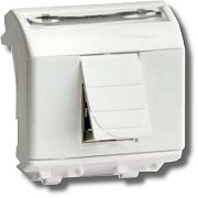 Розетка RJ-45 Brava 2 модуля белая (76450B) / Розетка компьютерная с двумя разъёмами