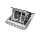 Люк встраиваемый на 1,5 поста (45х45мм) с коробкой, латунь IP44 LUK/1,5BR44 (70023) / Люк встраиваемый